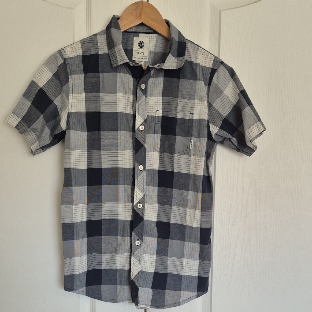 Element Black and White Plaid Casual Shirt